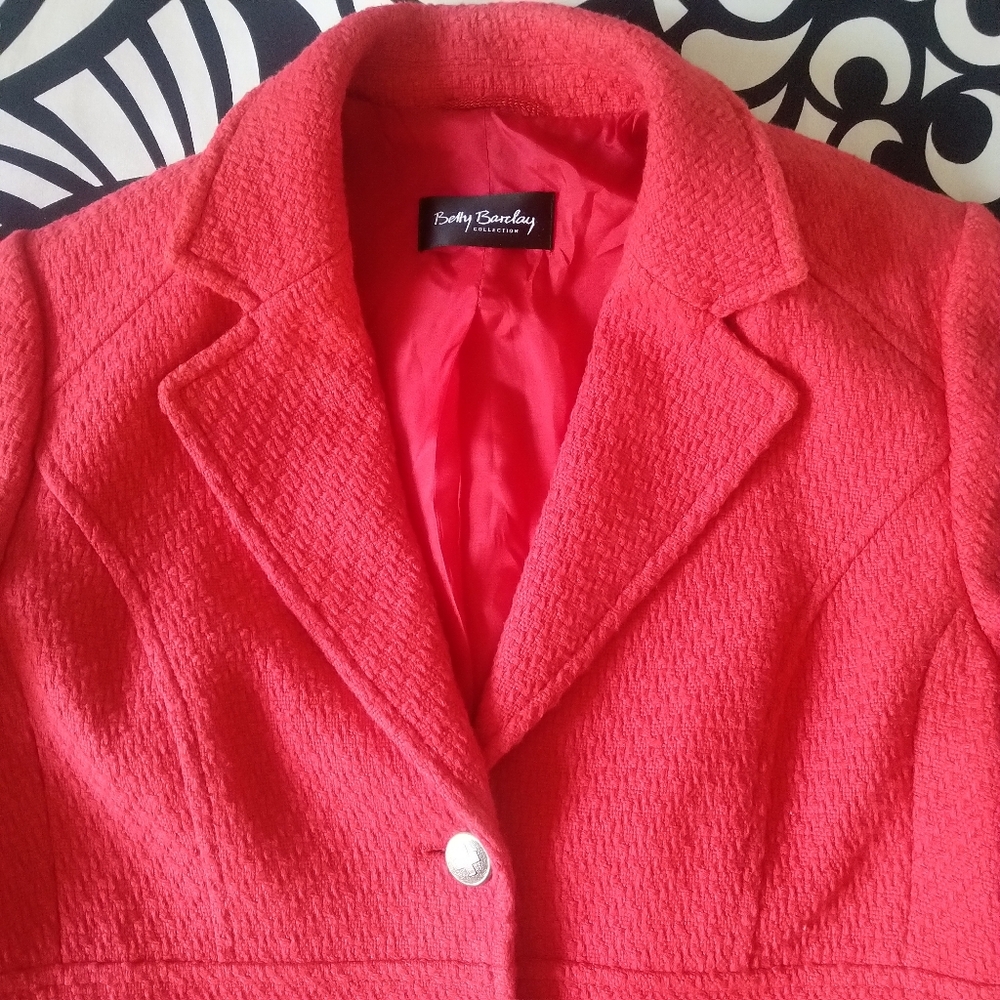 Vtg Jacket Tailored Blazer Betty Barclay